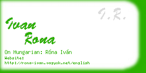 ivan rona business card
