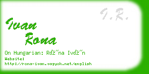 ivan rona business card